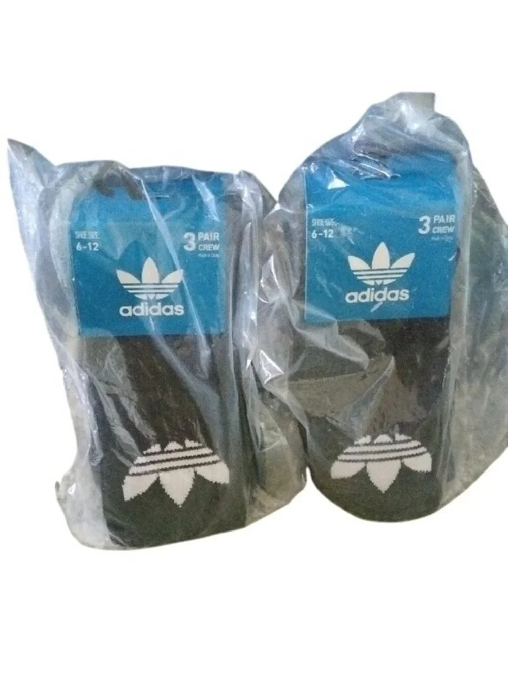 Adidas Men's Originals Black Crew Socks - 6 Pairs